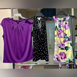 Ann Taylor White House Black Market Women’s Lot of 3 Tops Blouses Size 8-10